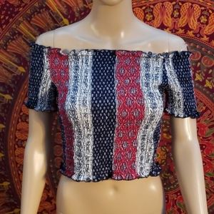 Daily Special Shirred crop top size medium